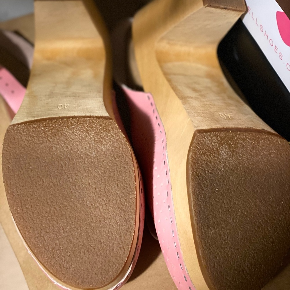 Swedish Hasbeens Pink Bow Clog Sandals 40 EU/9.5 US - Picture 2 of 6